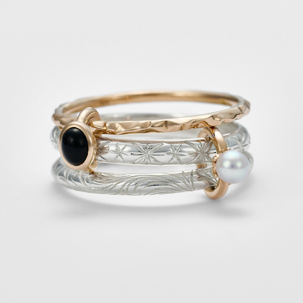 アガット2005年クリスマスリングセット agete 10k淡水パール 7号