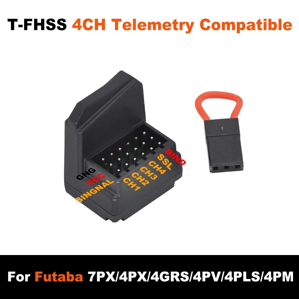 FUTABA T-FHSS 4CH テレメトリ互換受信機アンテナレス Dasmikro 2.4GHz