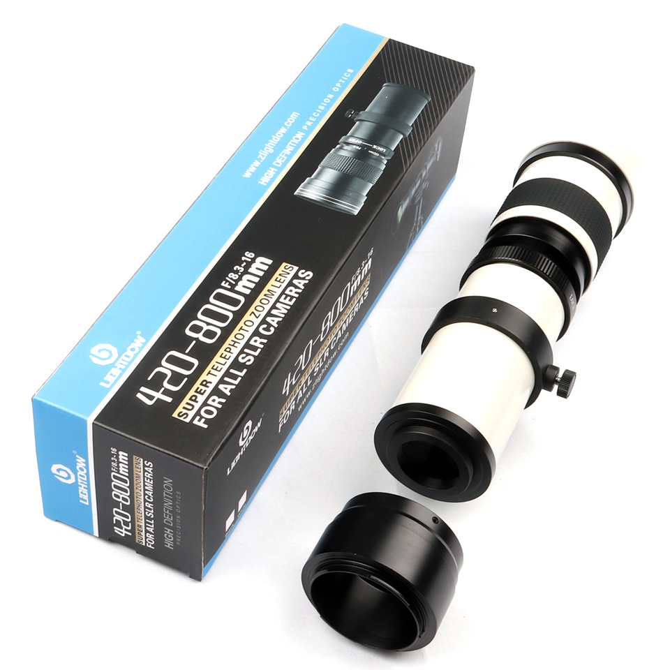 Lightdow Super Telephoto Manual Zoom Lens 420-800mm F8.3-16 With