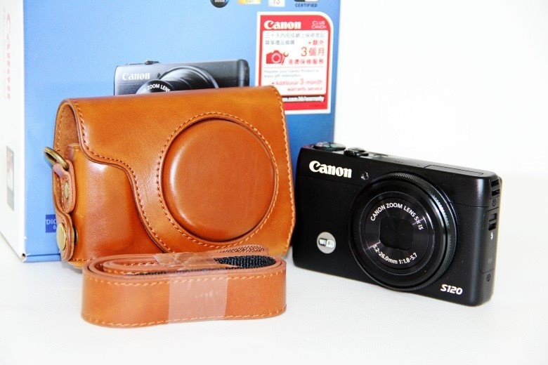 用canon powershot s110 s120ヴィンテージカメラケースpuレザーカメラ