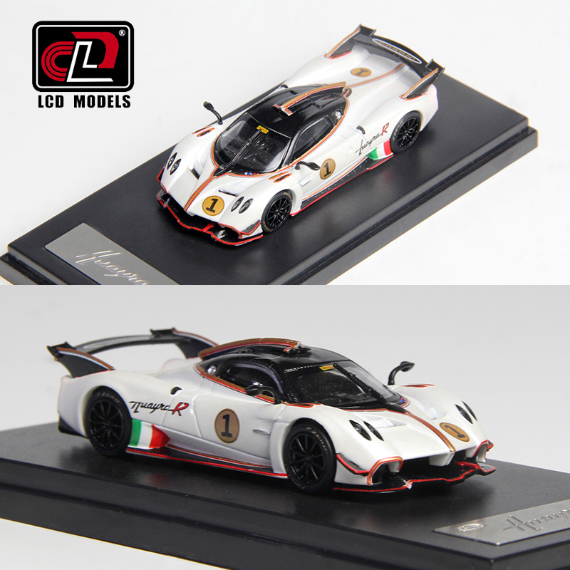 LCD 1:64 Supercar Limited Edition green Huayra R Pearl white alloy