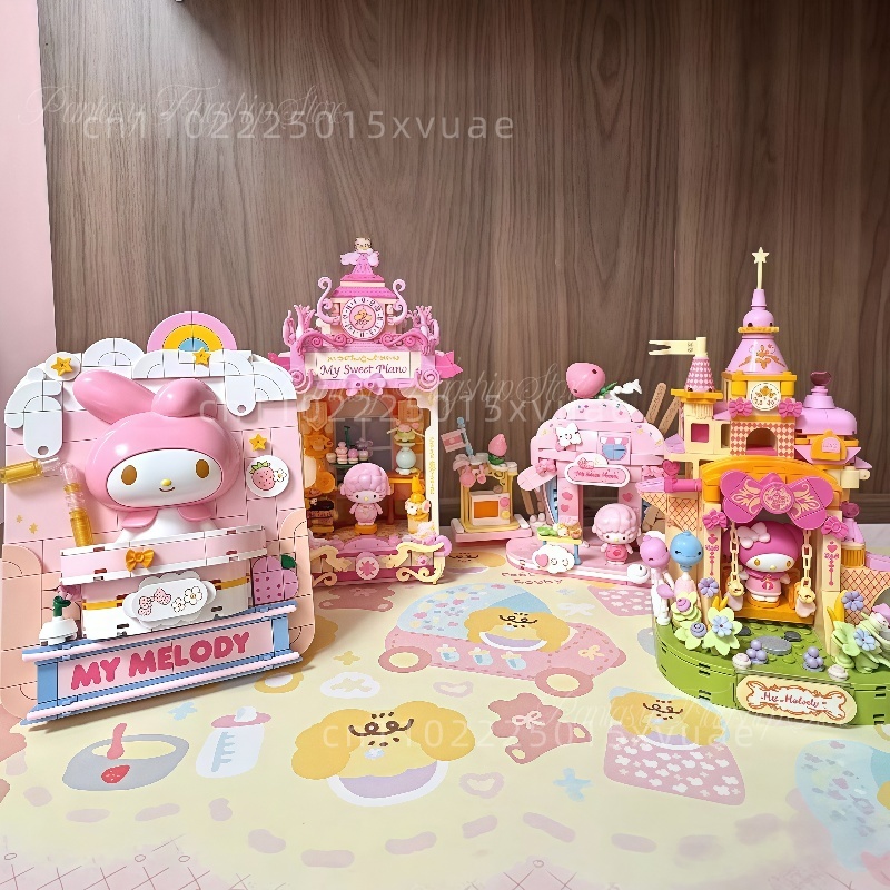 Keeppley Sanrio Building Blocks My Melody Kuromi Hello Kitty Pom