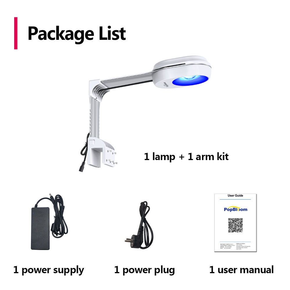 PopBloom RL60/RL90 WiFi Led Aquarium Lamp, Full Spectrum Marine