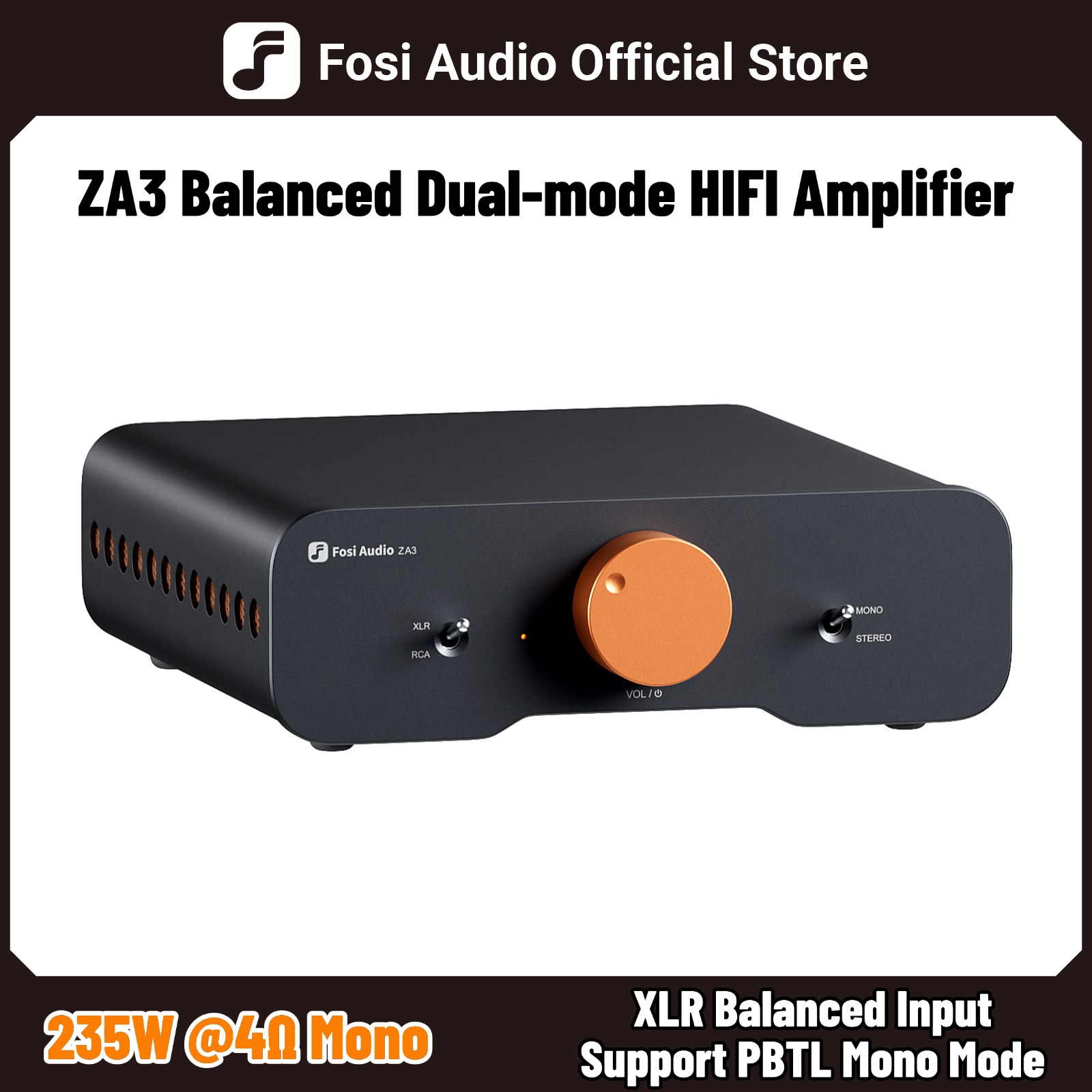 Fosi Audio ZA3 Stereo Power Amplifier TPA3255 Class D HiFi Audio
