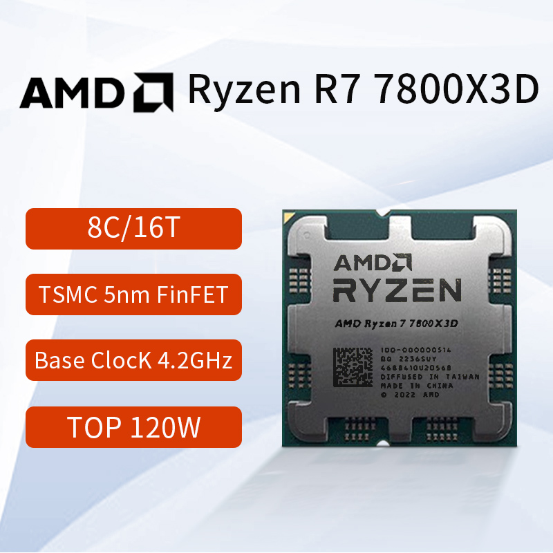 AMD RYZEN™ 7 7800X3D Brand New CPU Gaming Processor 8-Core 16