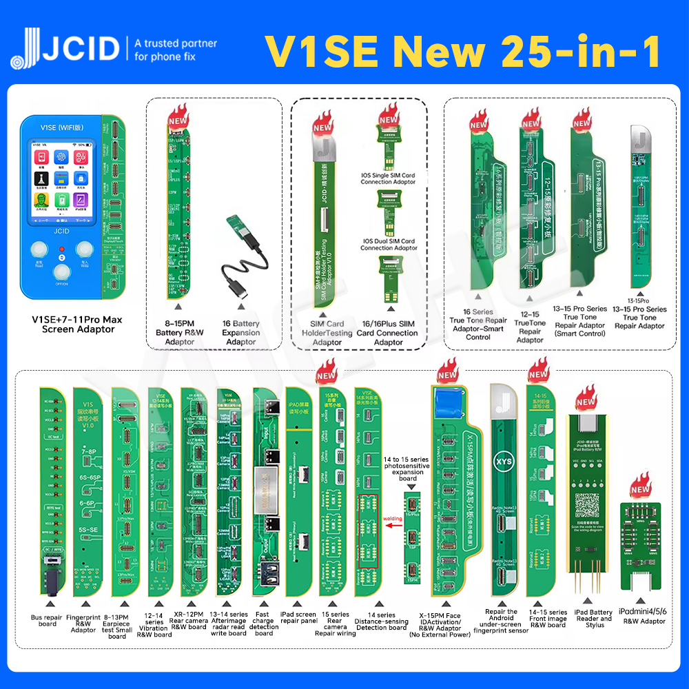 JCID V1SE Programmer For IPhone 7-15PROMax True Tone Recovery