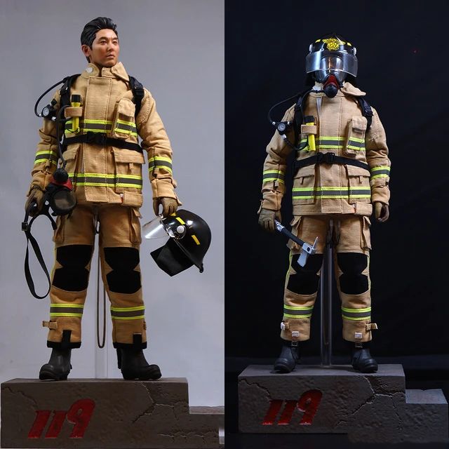 1/6 フィギュア用防火服消防士Fire Fighter