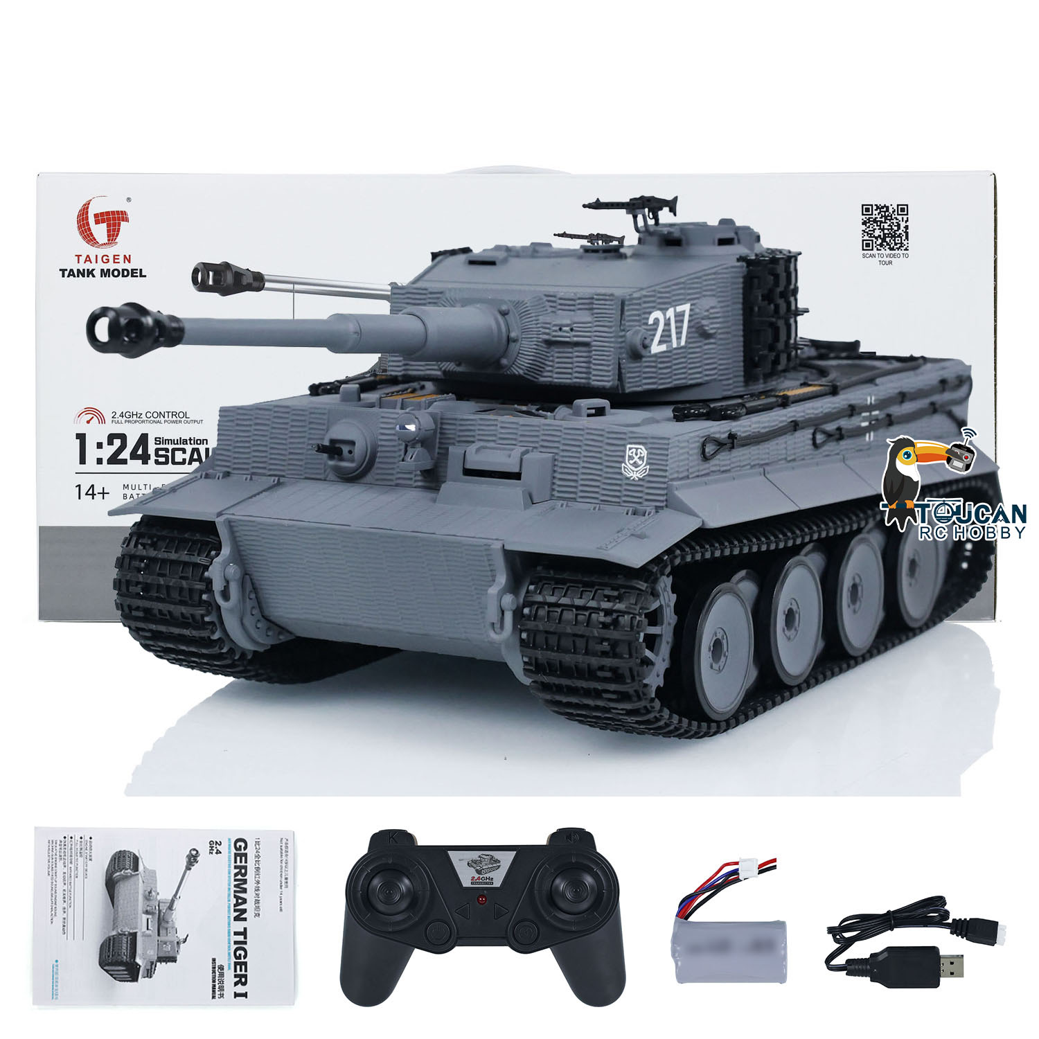 ギフト Taigen 1/24 RC バトルタンクタイガー I リモートコントロール