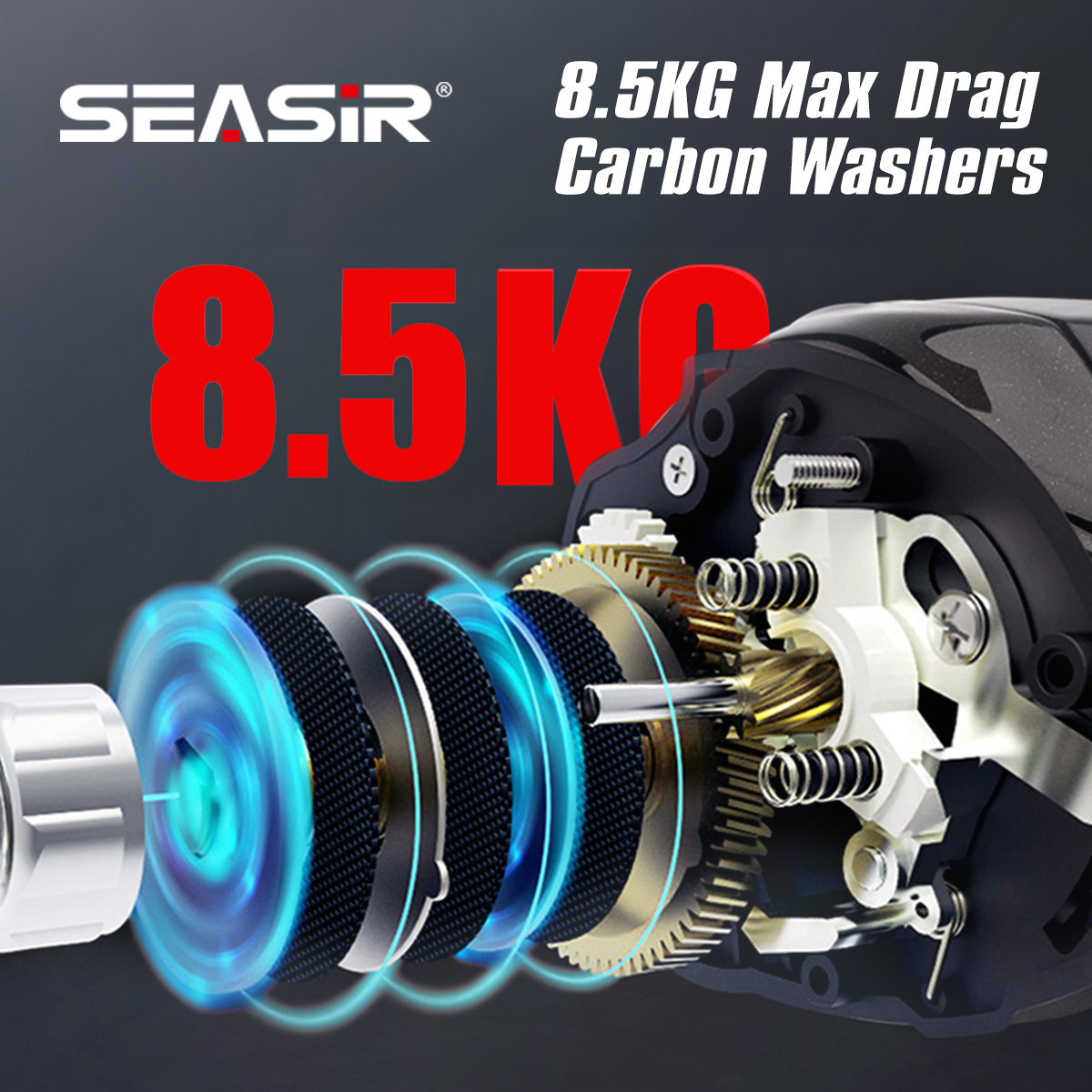 SEASIR DCAST DC ベイトキャスティングフィッシングリール デジタル