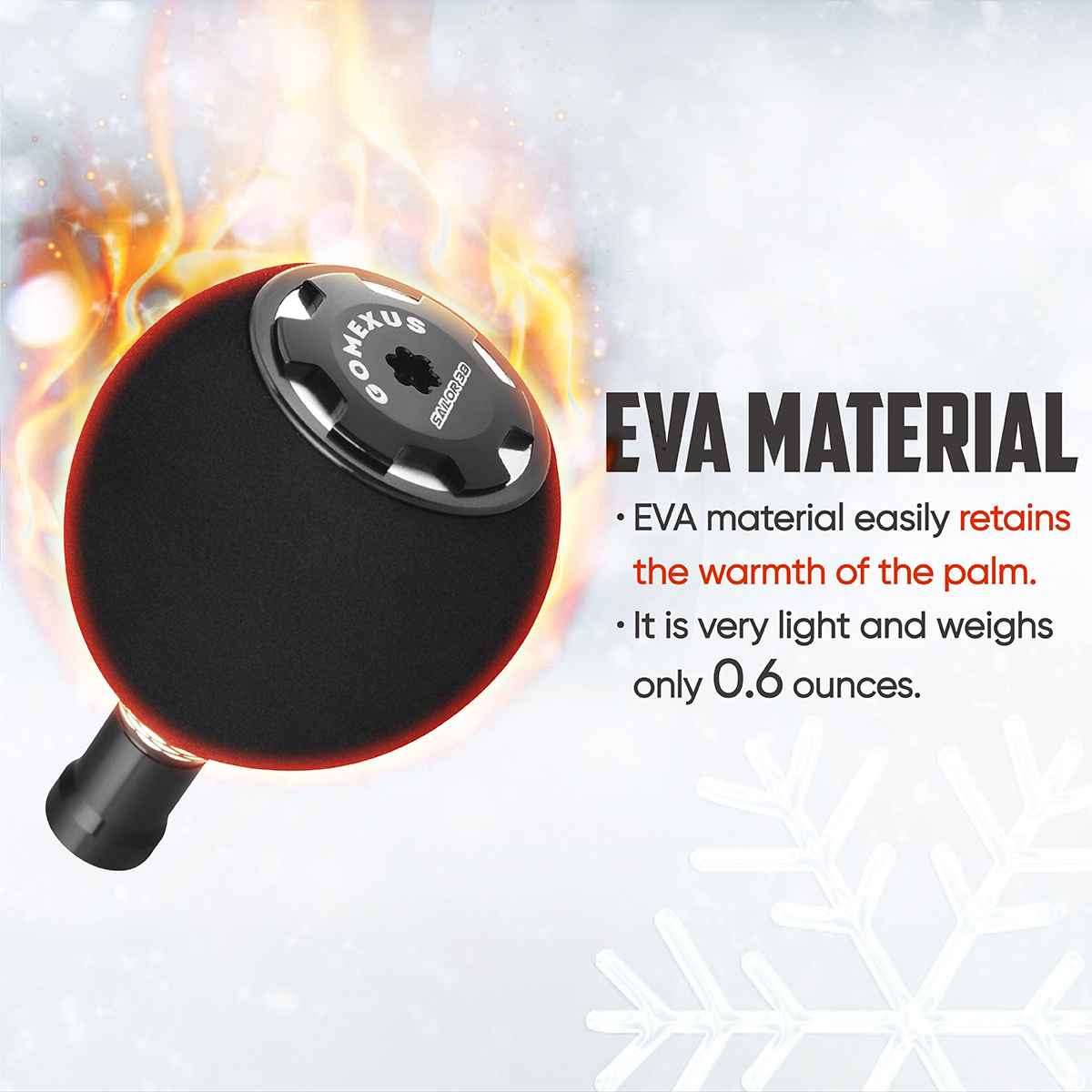 Gomexus EVA Spinning Reel Handle Knob 38mm For Shimano Vanford