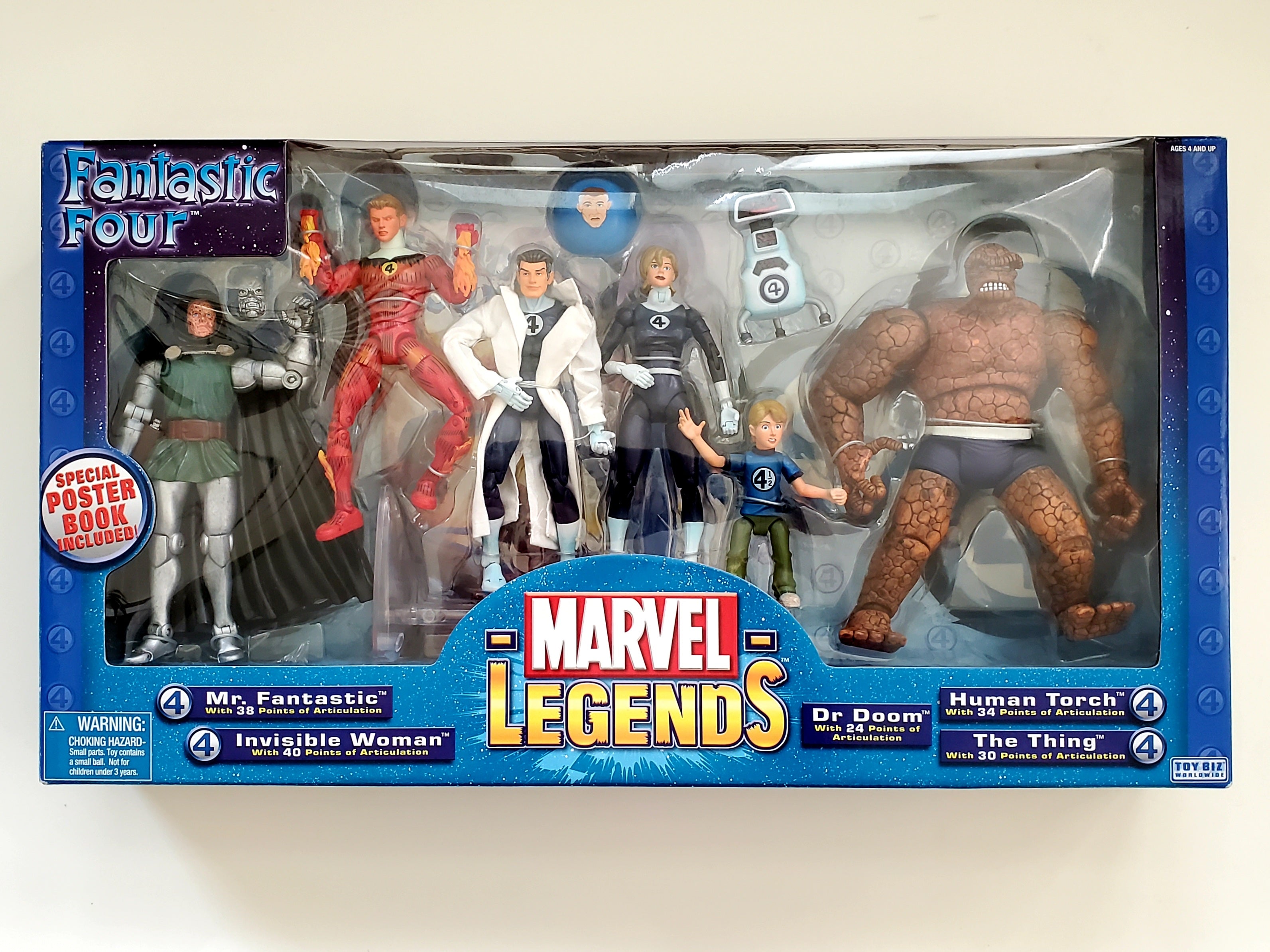 Marvel Legends Fantastic Four Action Figure Set with Dr. Doom