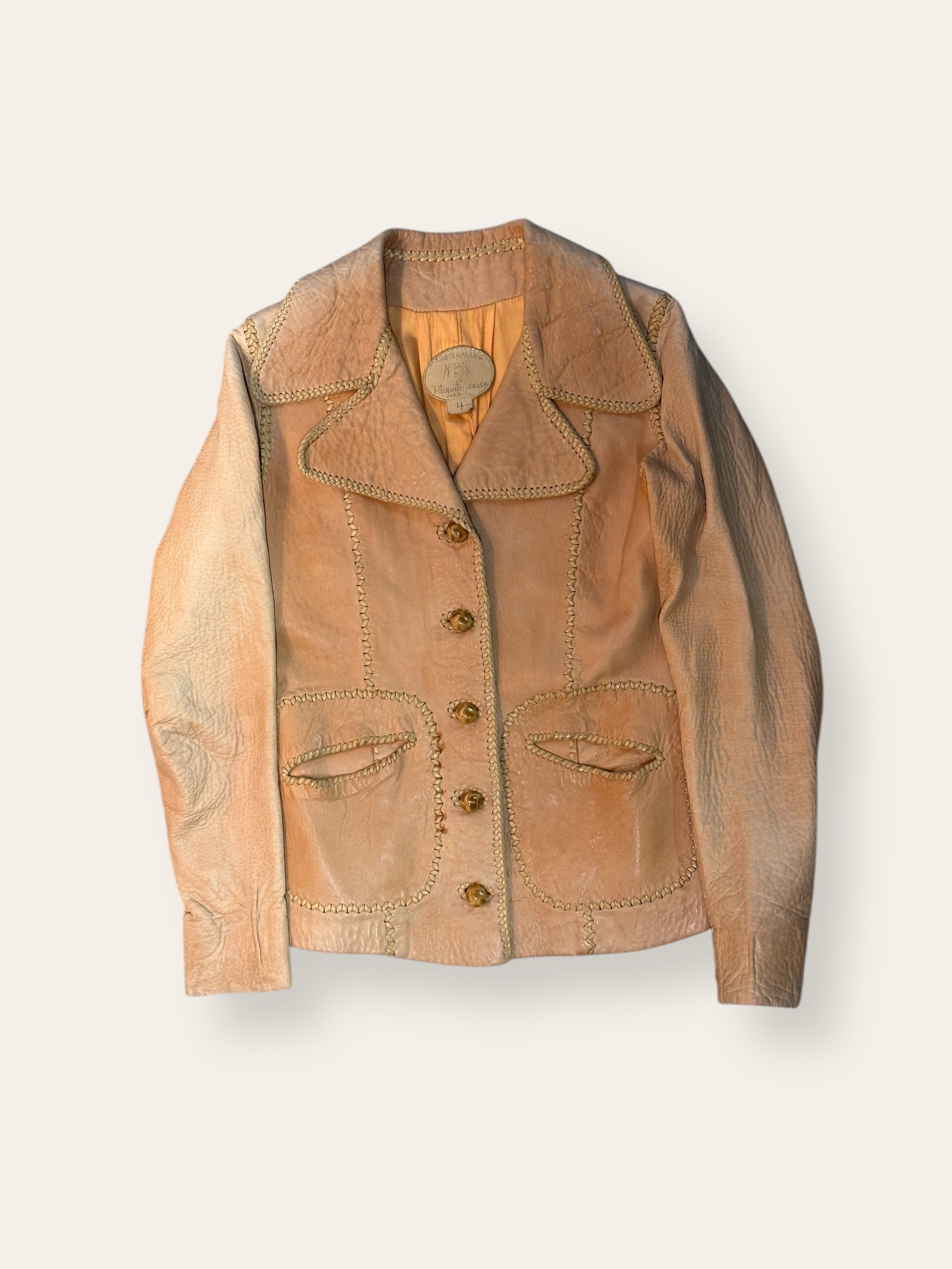 Vintage 1960's North Beach Whipstitch Leather Jacket – Afterlife
