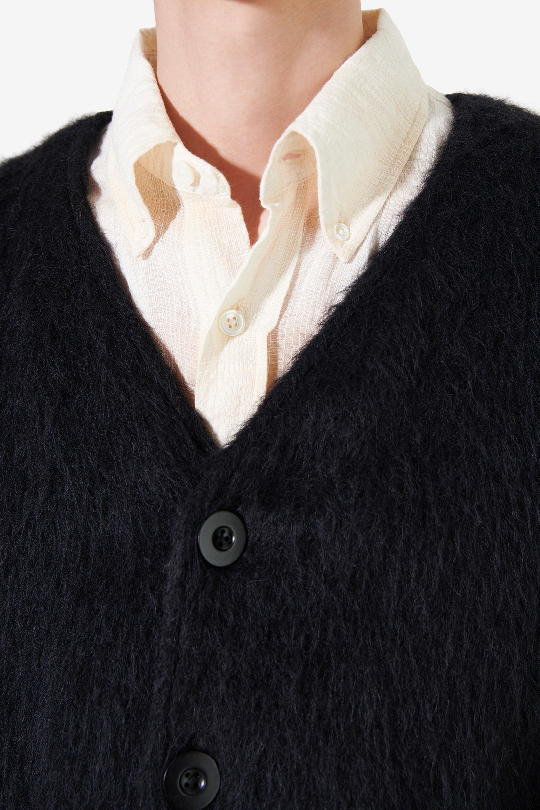 Cardigan in Black Mohair - Our Legacy | Afura Store