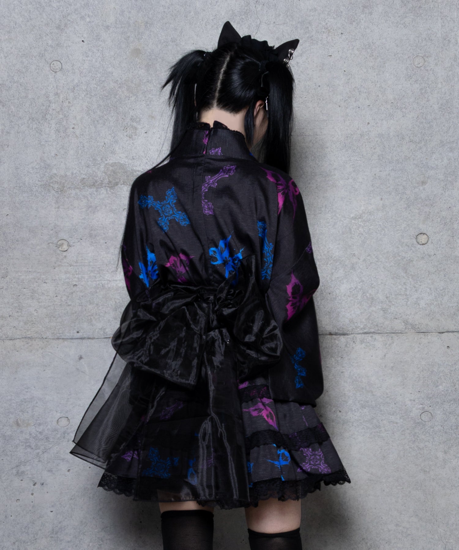 クロス蝶々総柄浴衣ワンピース＋帯セット– A AM STUDIO