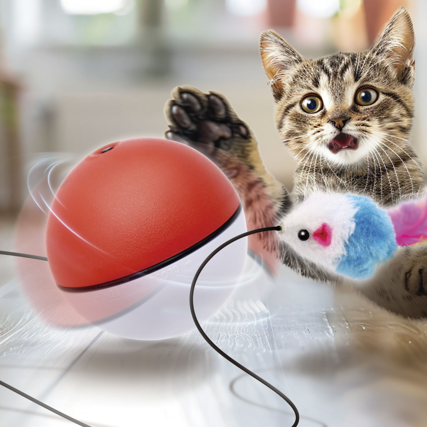 電動猫じゃらしボール にゃんころチュー – 株式会社アクセル