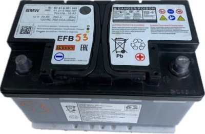 BMW EFBバッテリー 12V 70Ah 700A BMW BATTERY EFB 70AH 700A RIGHT