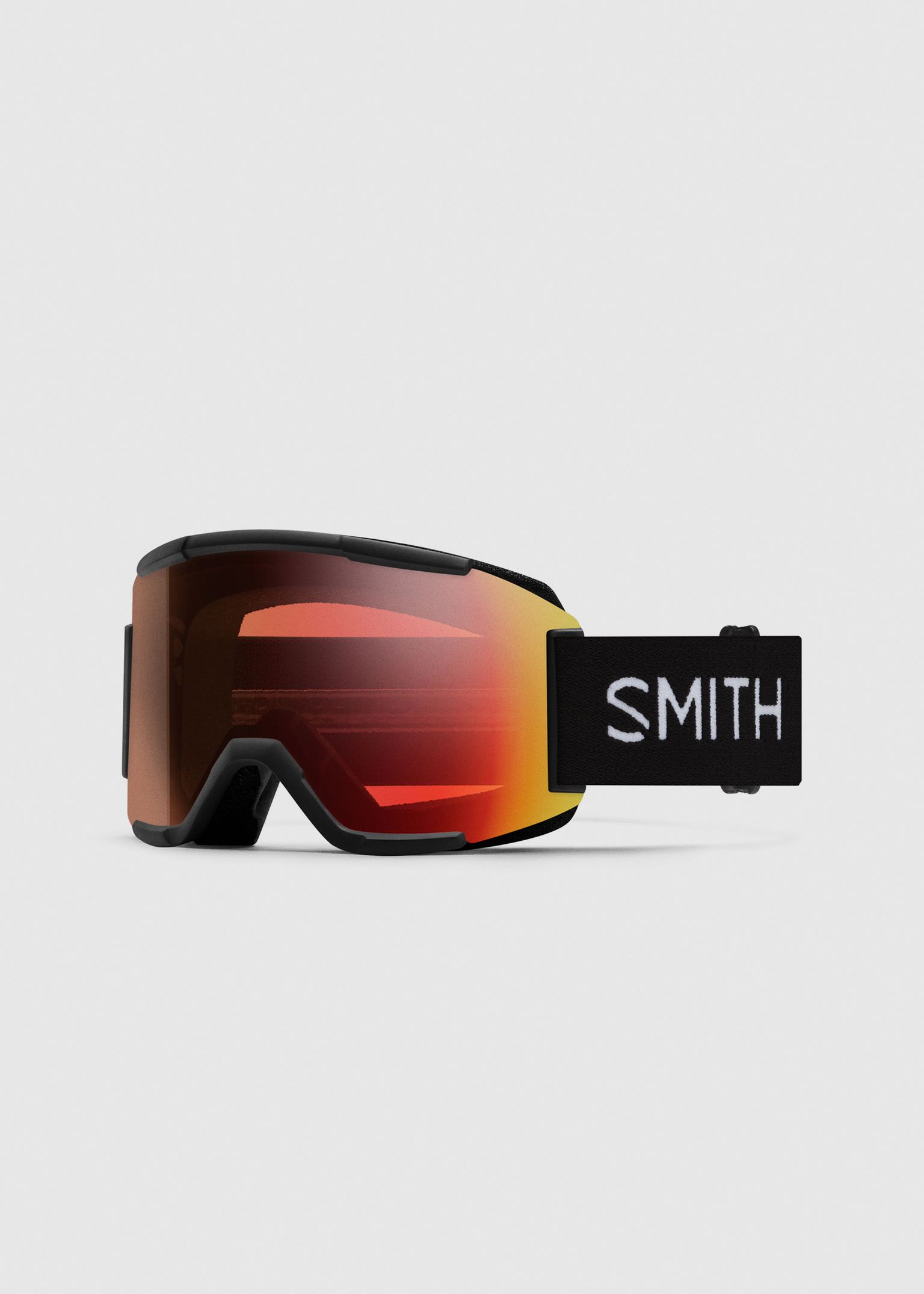 Smith Squad Black / ChromaPop Pro Photochromic Red Mirror Goggles