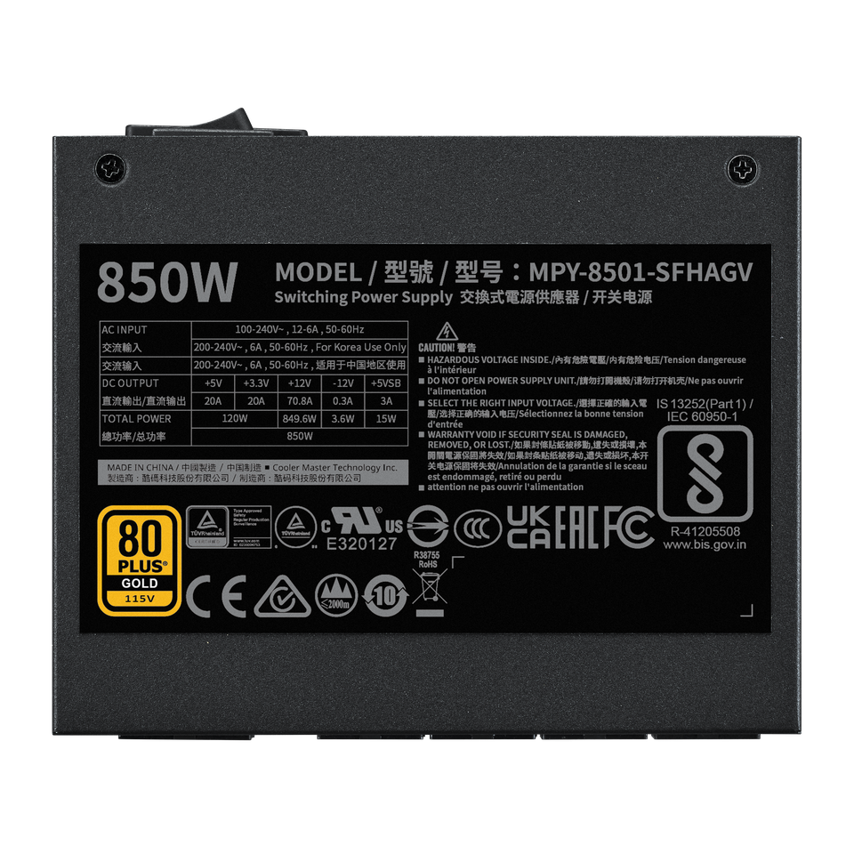 V SFX Gold 850 ATX 3.1 | Cooler Master