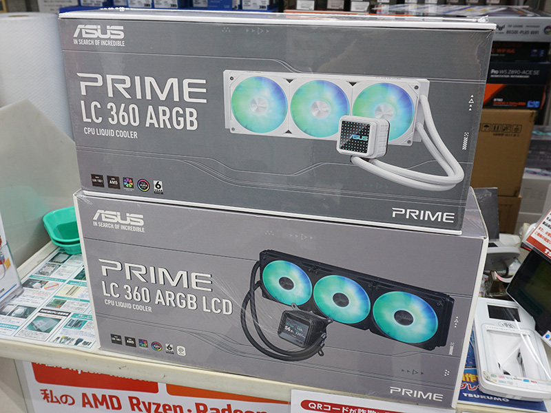 2.3型LCDパネル搭載の水冷クーラー「Prime LC 360 ARGB LCD」がASUS