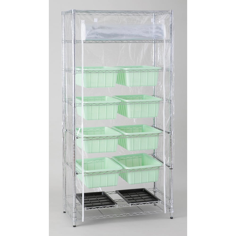 4-5073-01 器具乾燥ラックセット（バスケット引出し式） 【AXEL】 アズワン