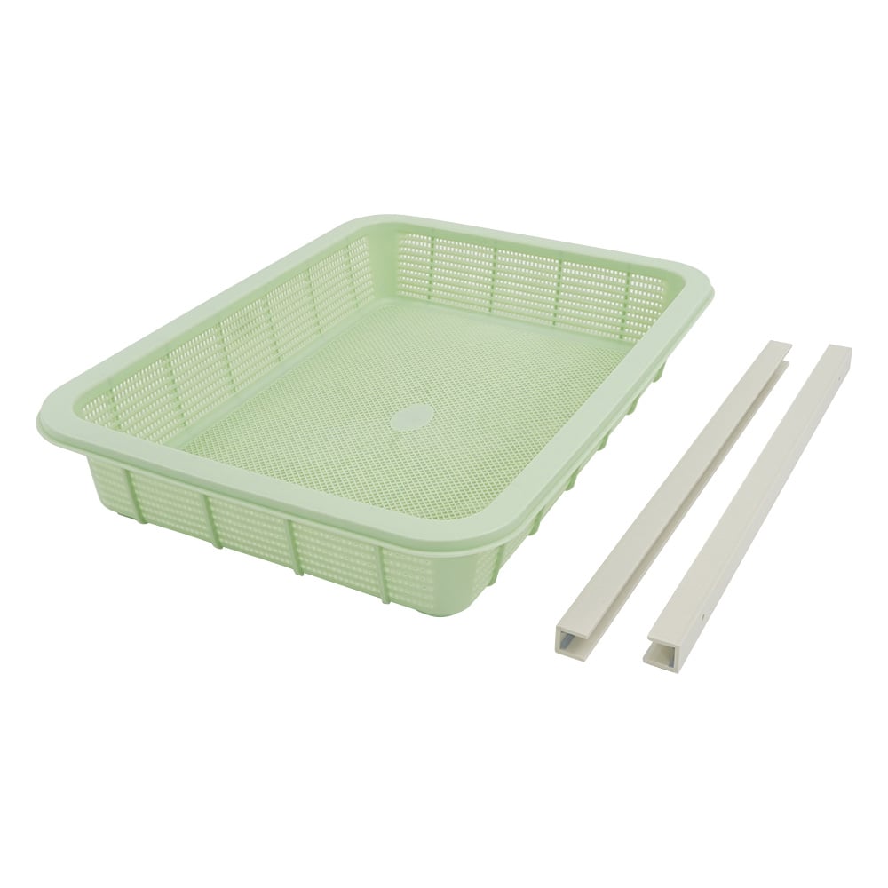 3-5312-15 ダストアウトR（ガラス器具保管庫）用スライドバスケット 浅