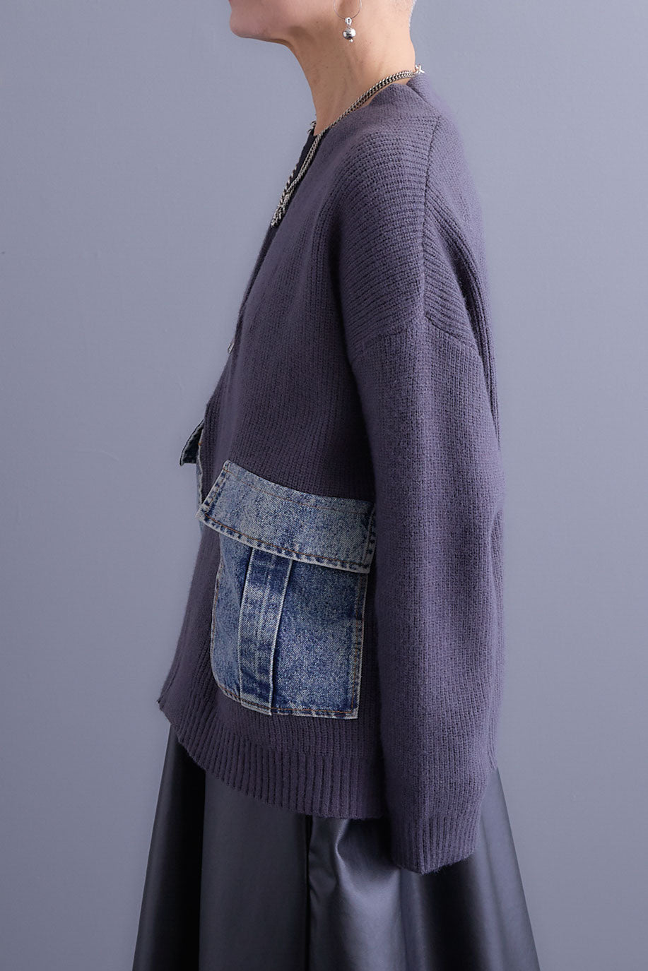 予約】デニムポケットZIPニットカーディガン – AIJAN