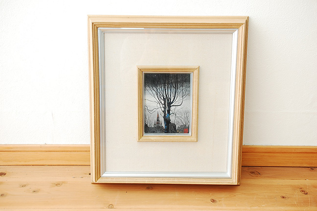 紅山幸水山吹絵画額装日本画家