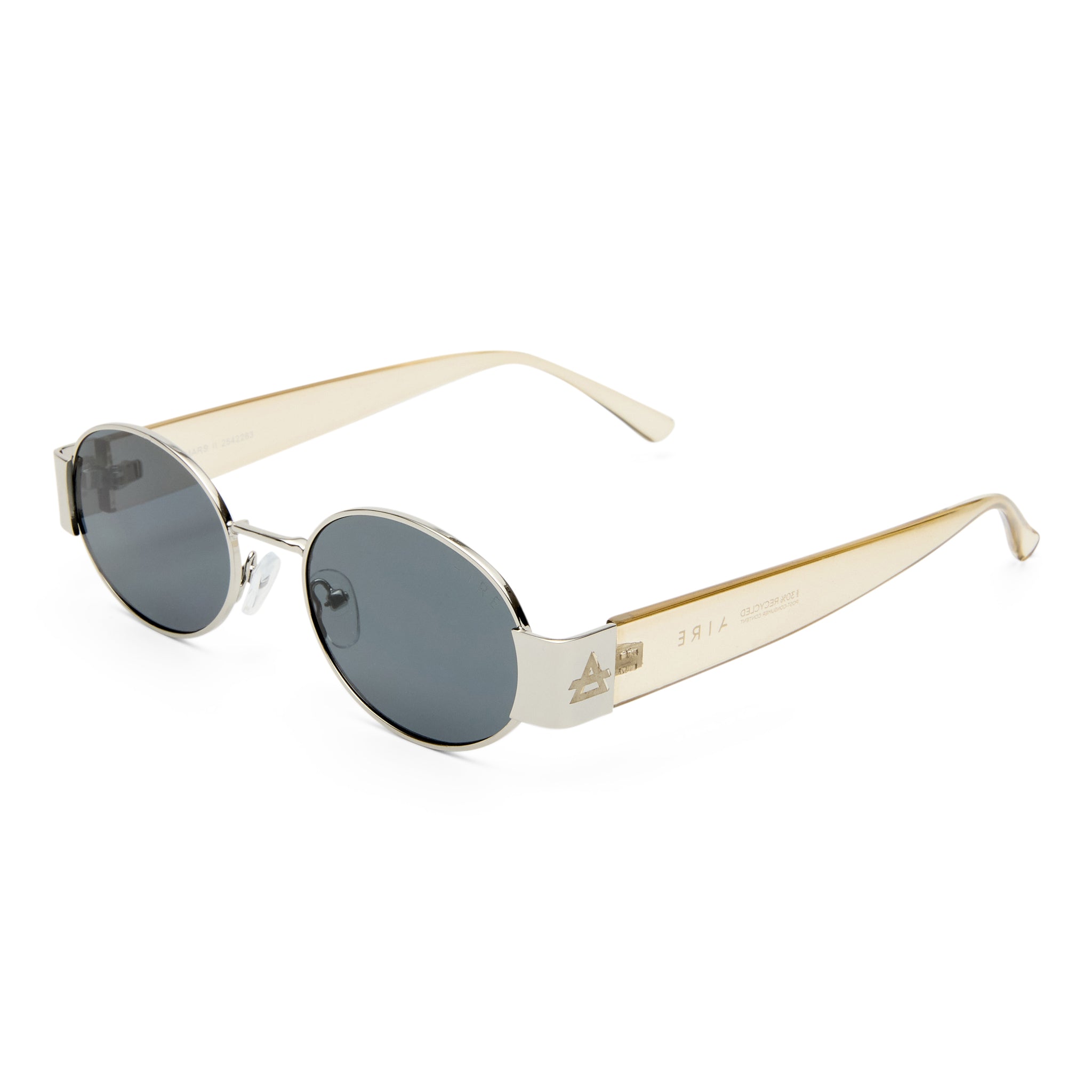 Mars Ii Silver Pewter Uni-Sex Oval Sunglasses | Aire – AIRE US