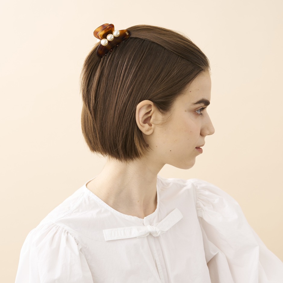 ALEXANDRE DE PARIS ヘアクリップ パール アルビノ 【公式通販】
