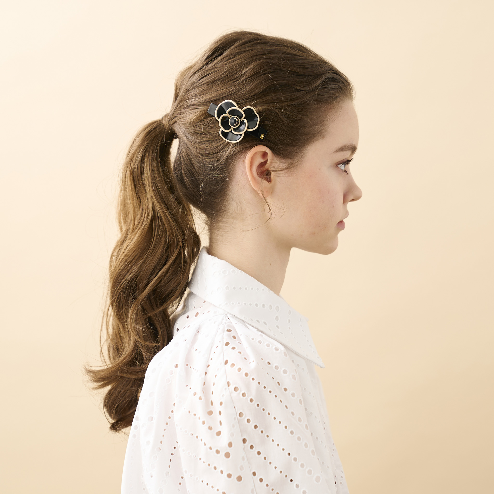 Alexandre De Paris ラインストーン装飾ローズ バレッタ♡美品♡