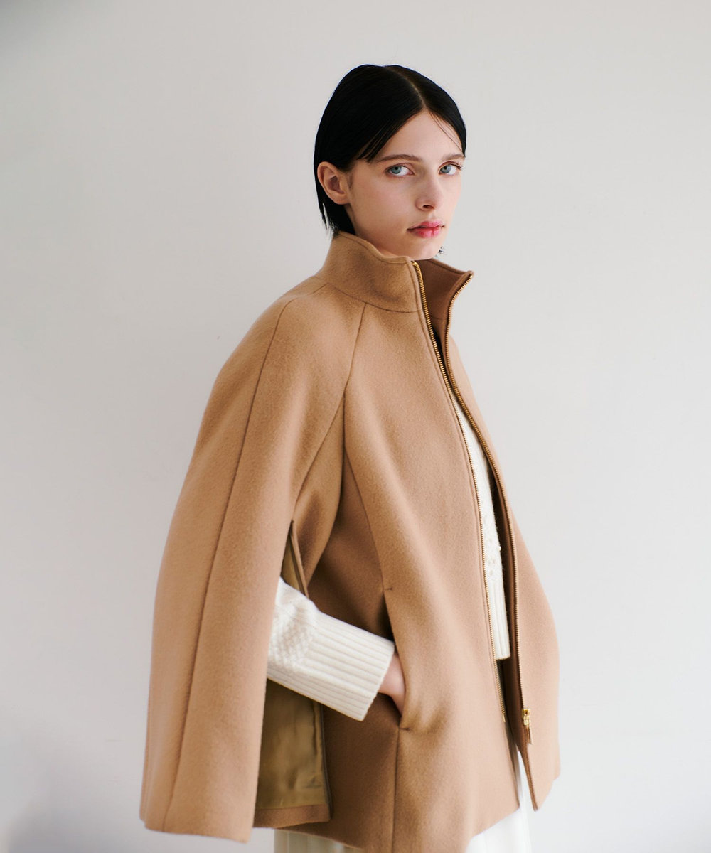 LOULOU WILLOUGHBY】シャルムビーバーケープ風コート|allureville