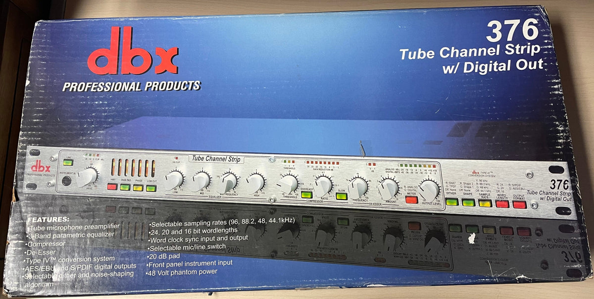 GENTLY USED DBX 376 Tube Channel Strip with Digital Out