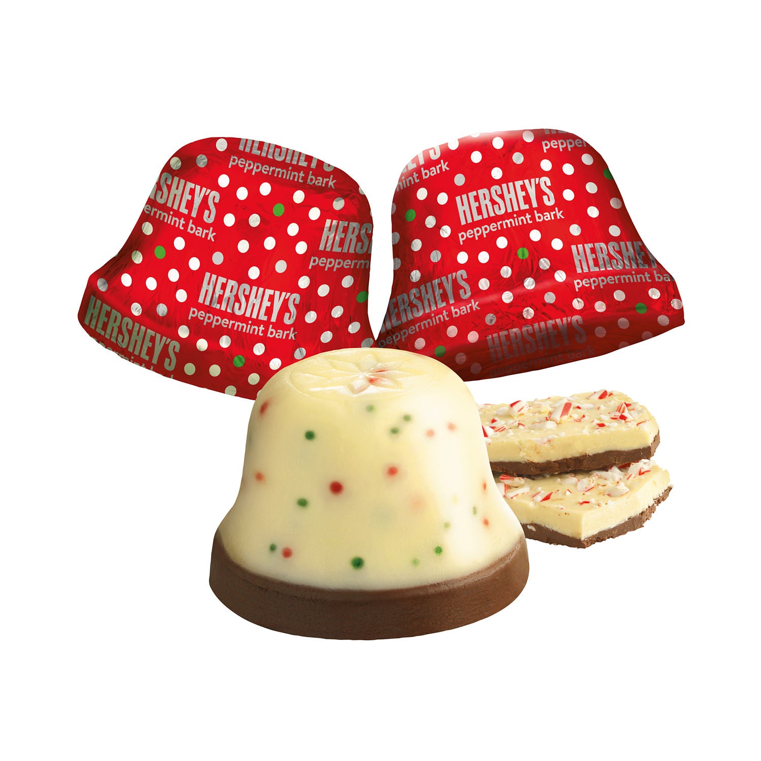 Hershey's Peppermint Bark Bells 9 oz. Bag - All City Candy
