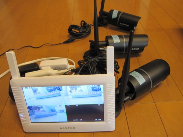 ご家庭向けワイヤレス監視カメラ：マスプロ「モニター＆ワイヤレスHD