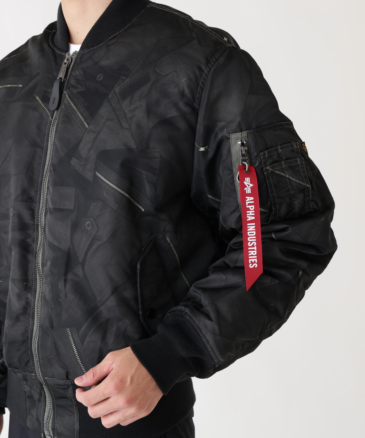 MA-1 ZIPPERED PRINT FLIGHT JACKET ｜アルファ インダストリーズ