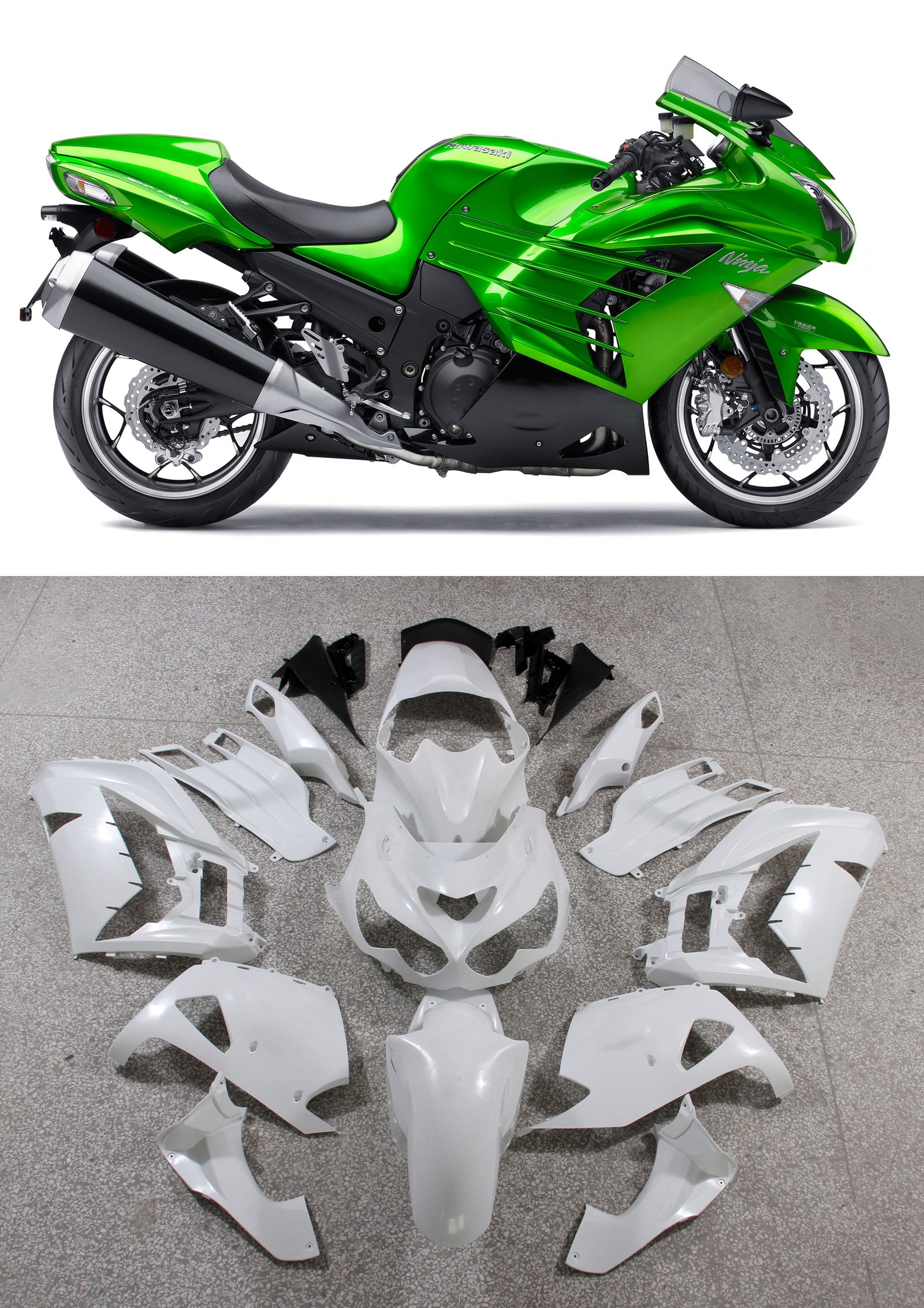 Amotopart フェアリング Kawasaki ZX14R (2012-2022) フェアリングキット
