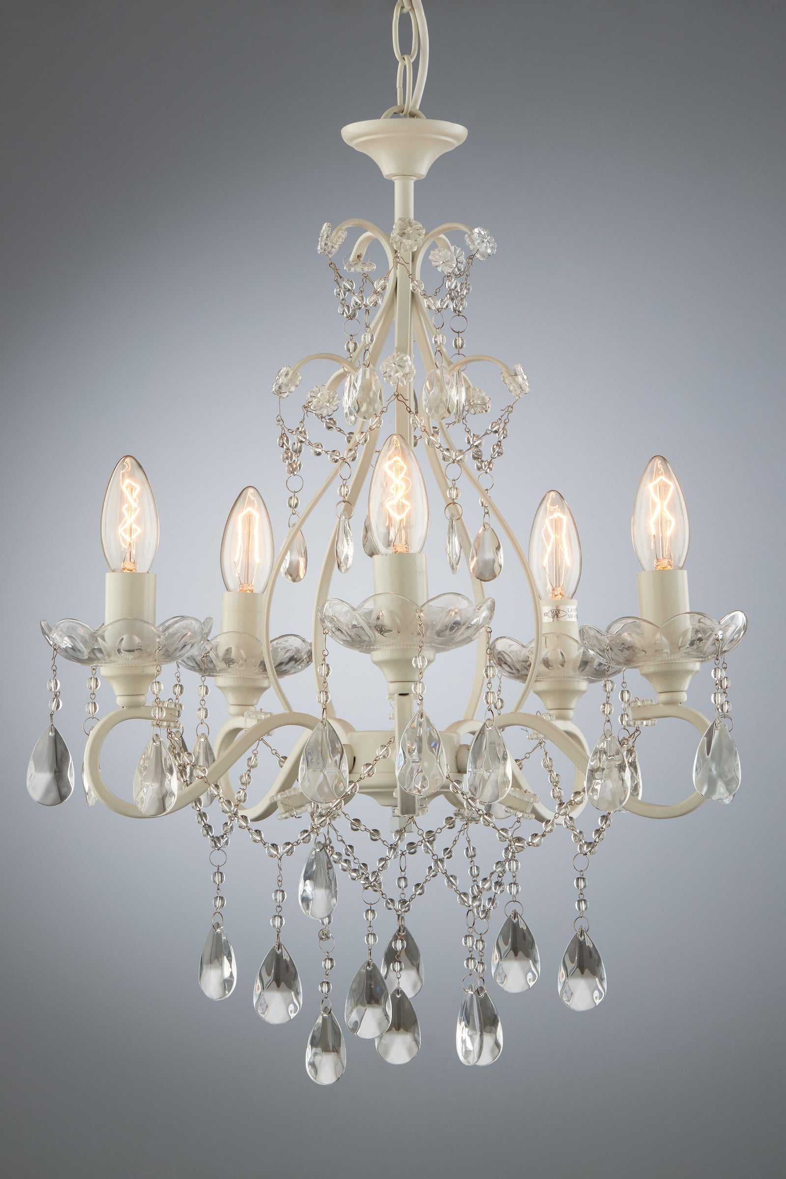 Laura Ashley Shamley 5lt Chandelier Matt White | Contemporary