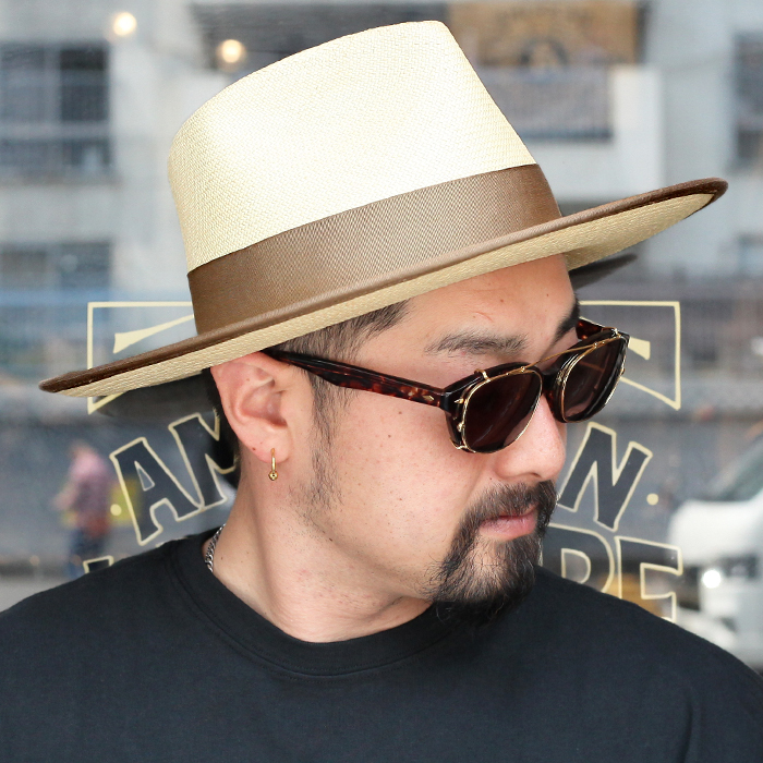 グラッドハンドブラウン パナマハットオリジナルボックス付き