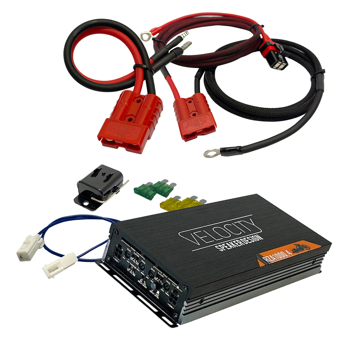 Velocity RZA1000.4 Harley 4 Channel Amplifier 1,100 Watts