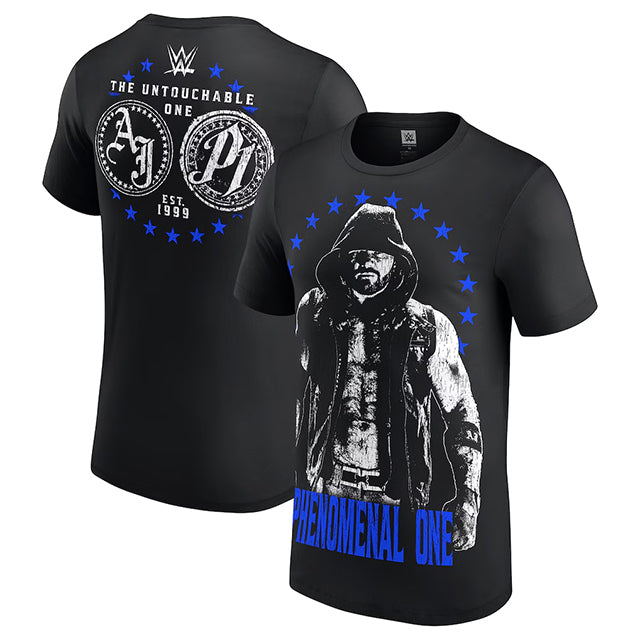 AJ スタイルズモデル 海外取寄 WWE AUTHENTIC Tシャツ UNTOUCHABLE T