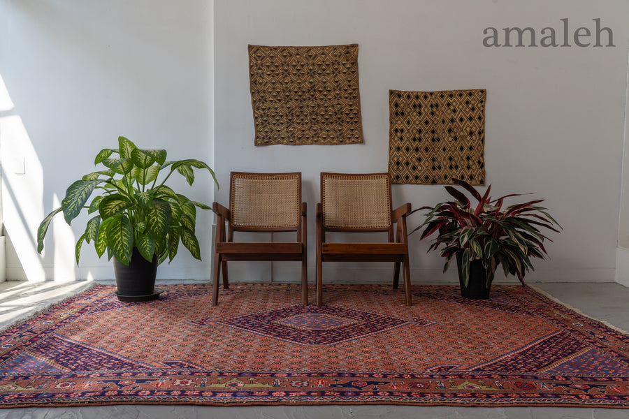 ペルシャ絨毯 ペルシャヴィンテージラグ 148x102 手織り オールド