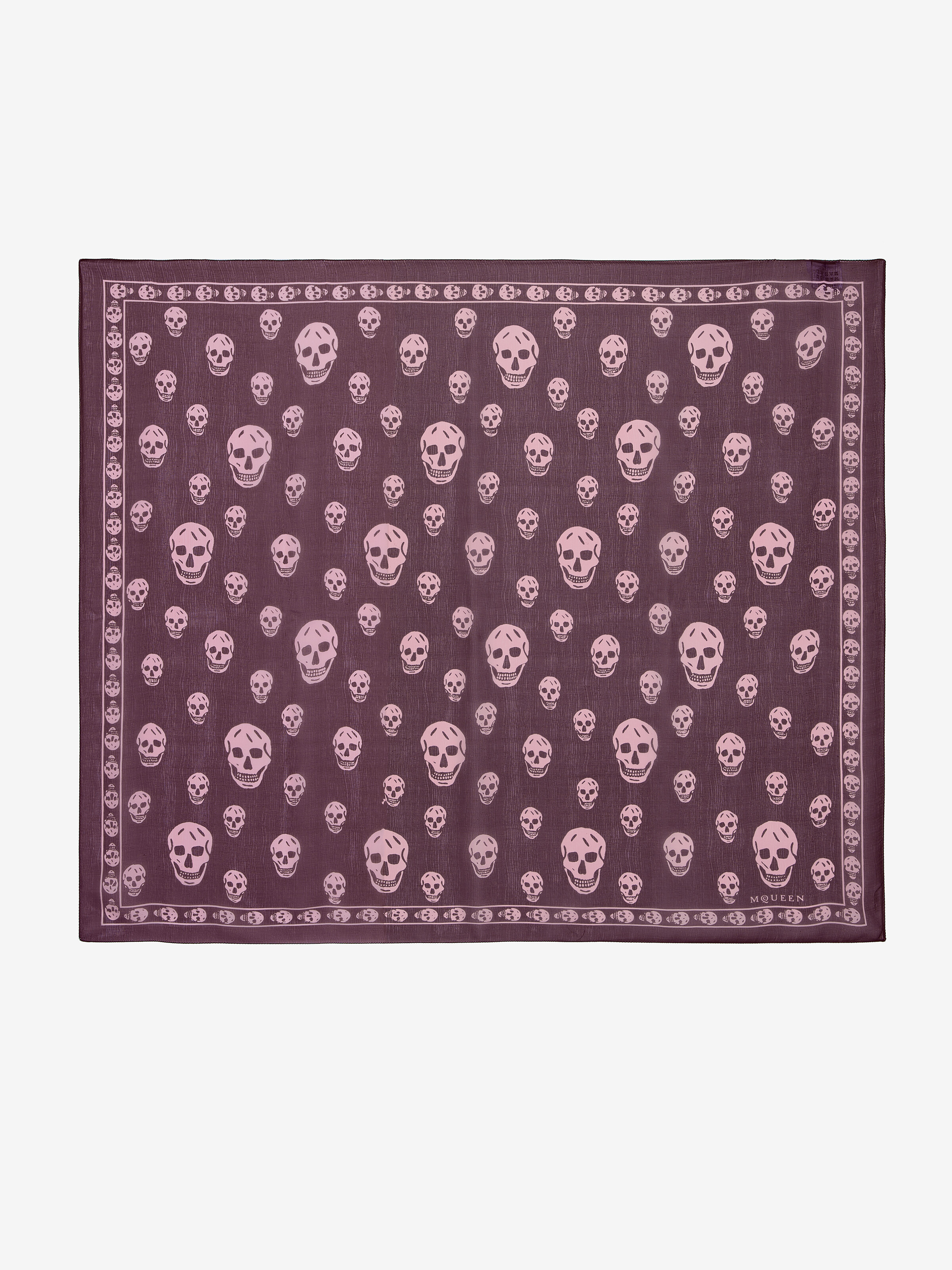Women's Classic Skull Foulard in Burgundy | Alexander McQueen US