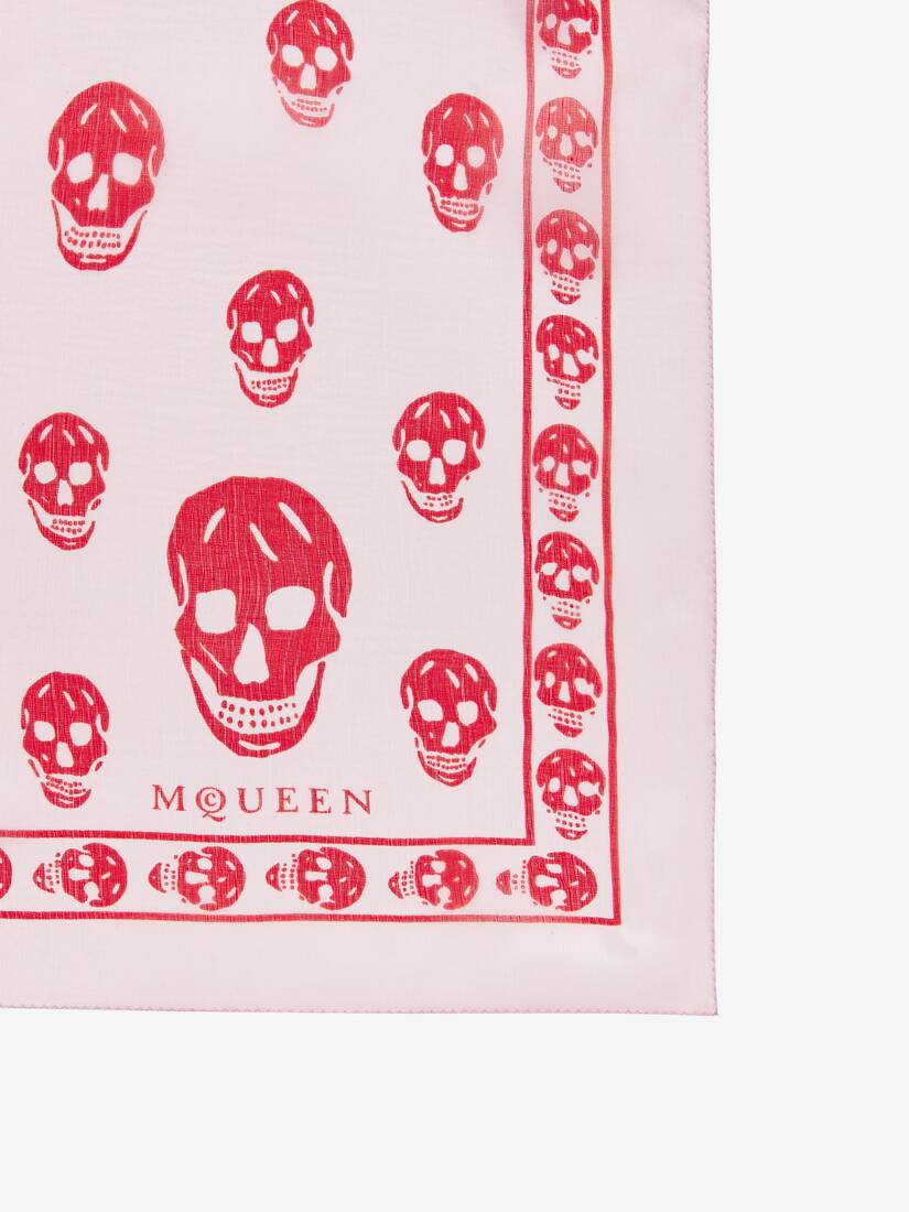 Women's Classic Skull Foulard in Rose/Red | Alexander McQueen US