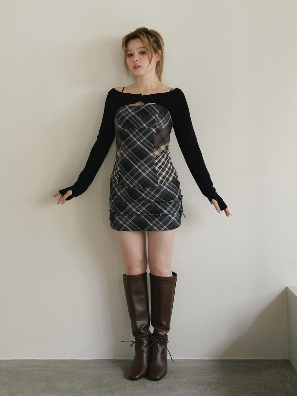 ワンピース and mary Aine set mini dress ANDMARY】Aine set mini dress