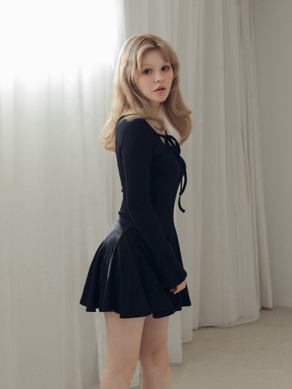 ANDMARY Nina flare mini dress
