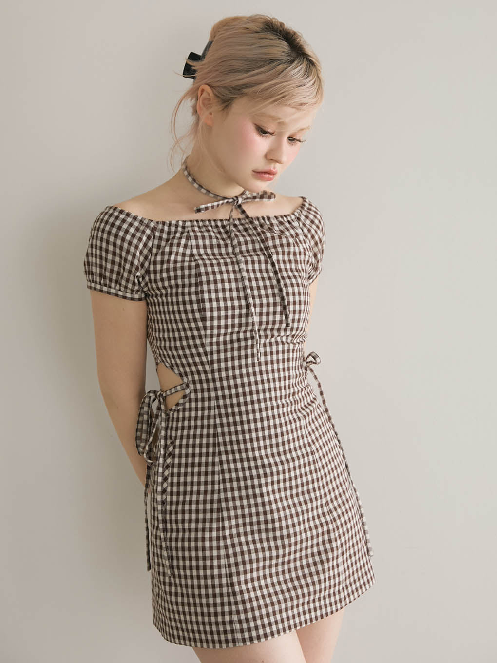 ANDMARY】Becky check mini dress