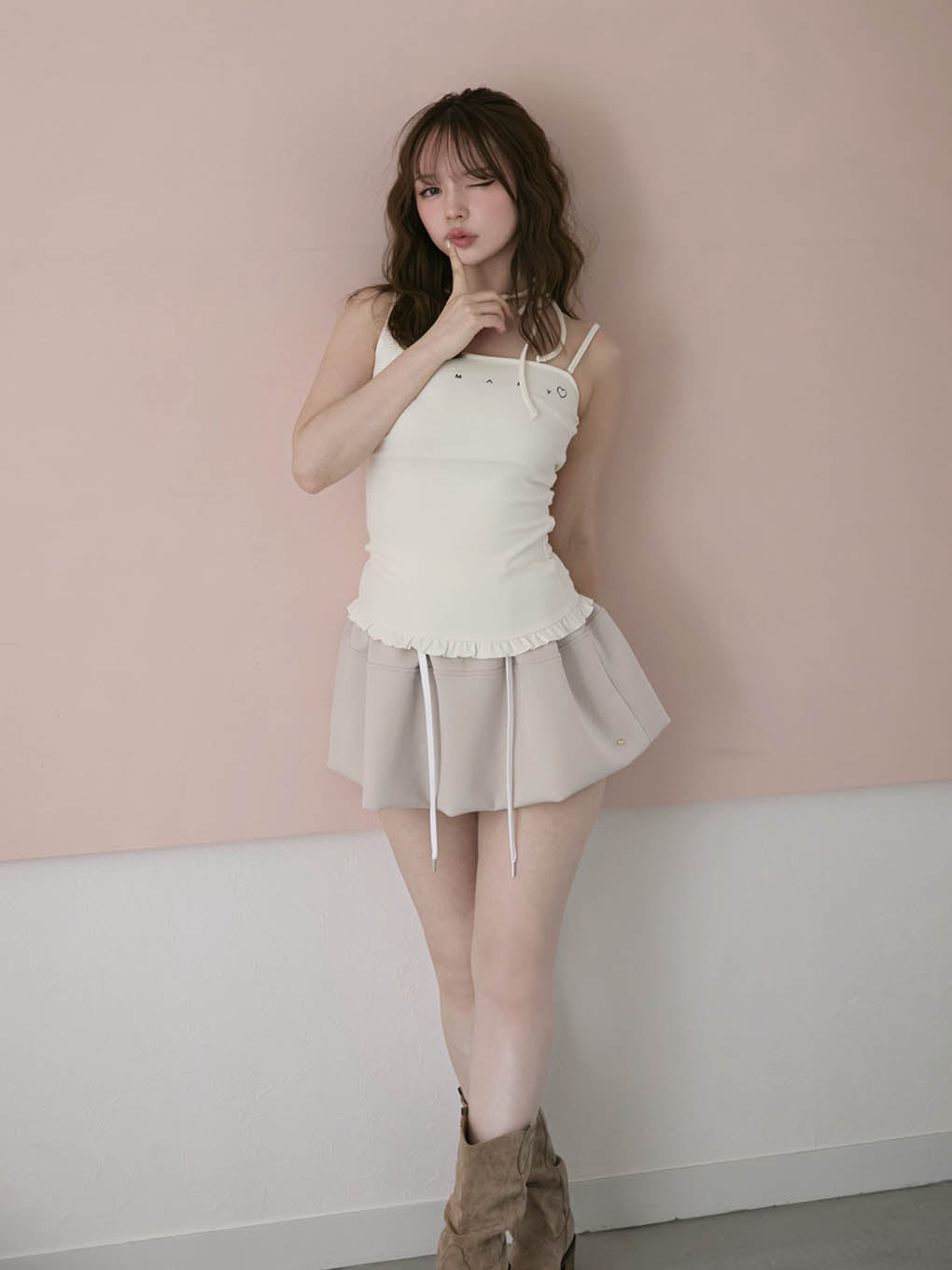 ANDMARY】Murphy flare mini skirt