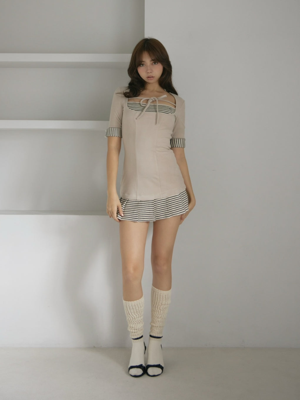 ANDMARY】Aiden pleats mini dress