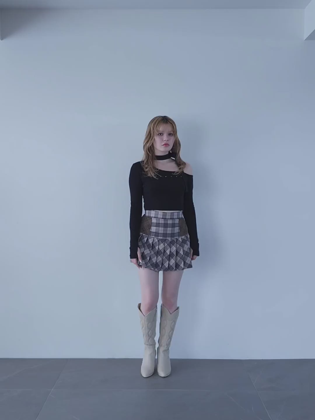 ANDMARY】Nana ribbon oneshoulder tops