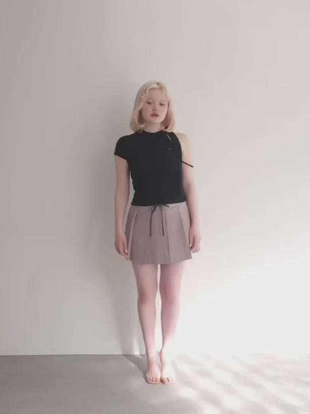 ANDMARY】Rain pleats mini skirt
